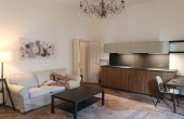 Soggiorno con cucina a vista 